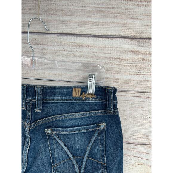 Kut From The Kloth Angie Cropped Skinny Boyfriend Denim Jeans Women's 8 Blue - Picture 5 of 13